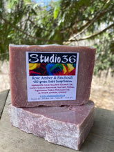 Load image into Gallery viewer, Rose Amber &amp; Patchouli Salt Soap